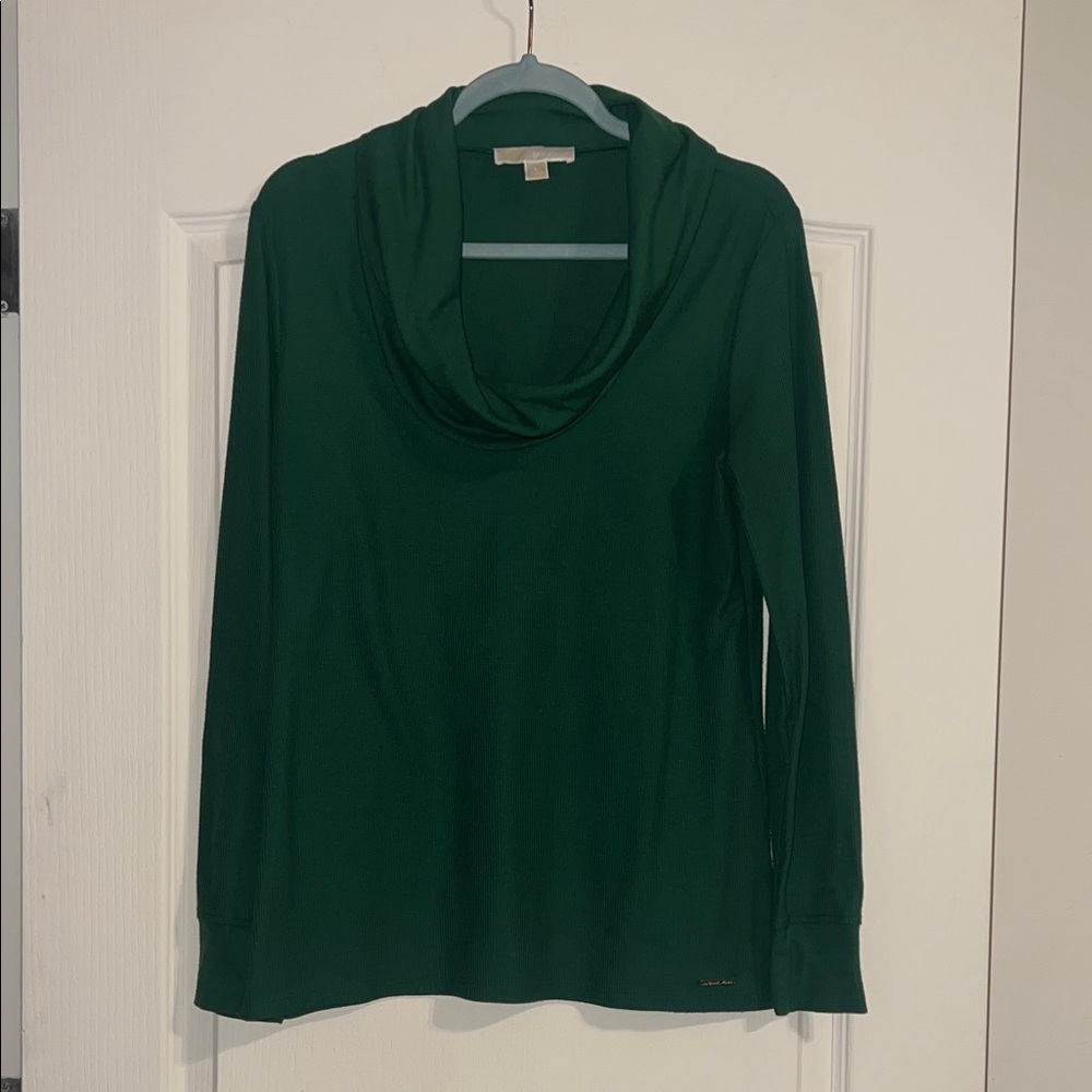 Michael Kors Deep Green Cowl Neck long Sleeve
